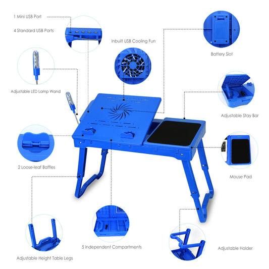 Foldable Table with Cooling Fan,