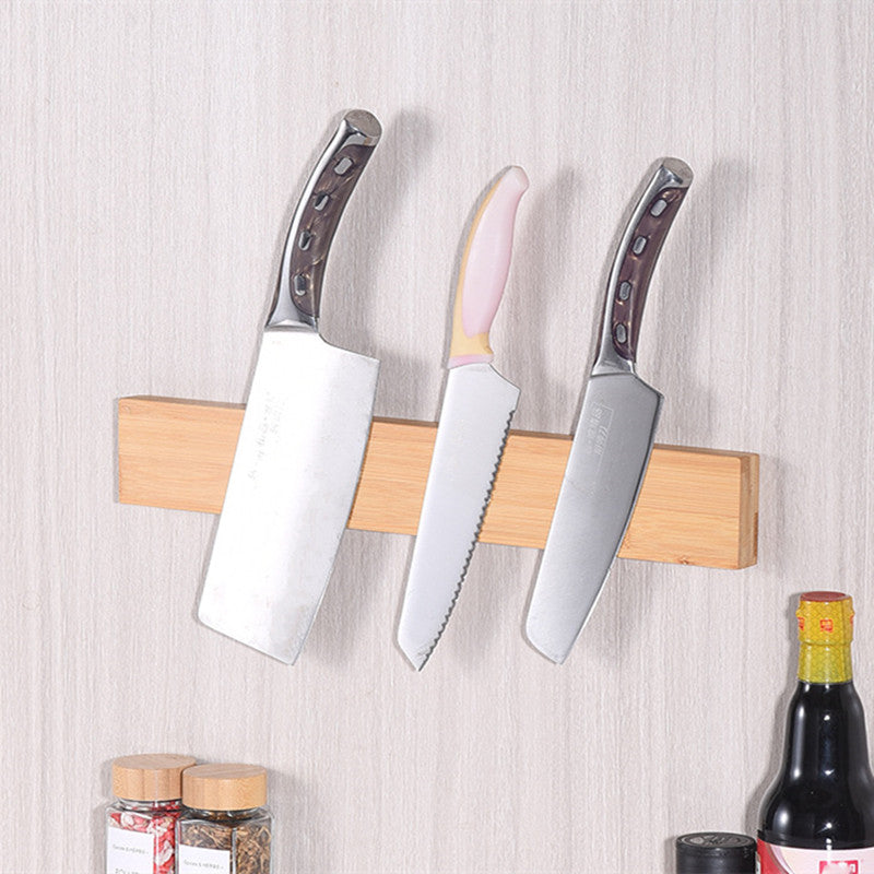 Magnetic Bamboo Knife Holder