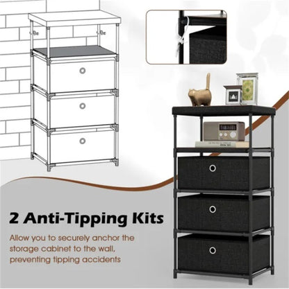 3-Drawer Fabric Storage Cabinet