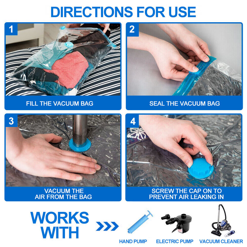 12X Vacuum Storage Bags