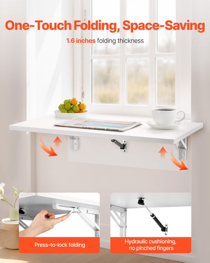 Wall Mounted Folding Table, 23.6 X 15.7