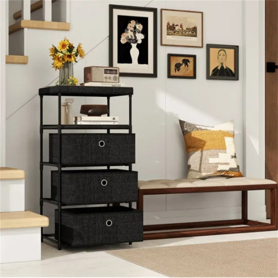 3-Drawer Fabric Storage Cabinet