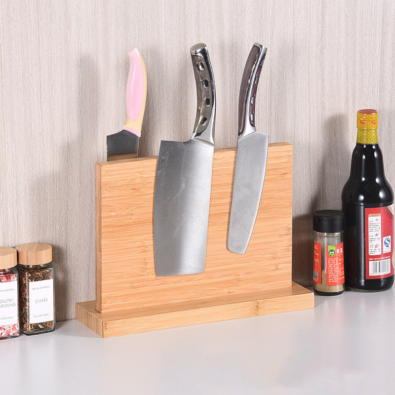 Magnetic Bamboo Knife Holder