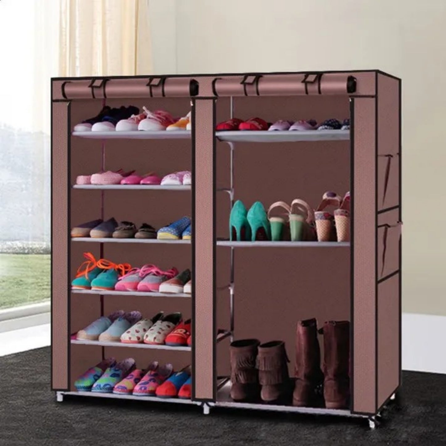 Double Rows  Shoe Rack