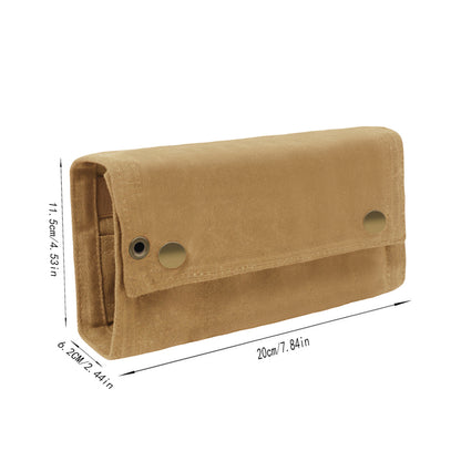 Portable Waxed Canvas Bag + 9 Glass Bottles