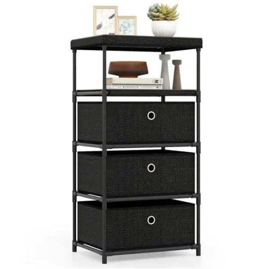 3-Drawer Fabric Storage Cabinet