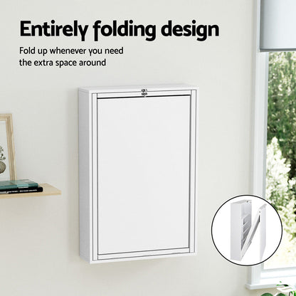 Wall Mount Foldable Table White + Chair