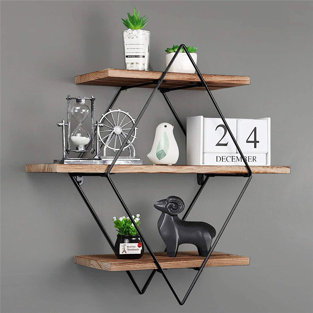Rustic Wooden Floating Shelves