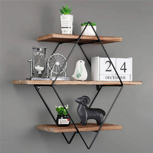 Rustic Wooden Floating Shelves