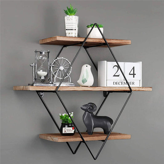 Rustic Wooden Floating Shelves