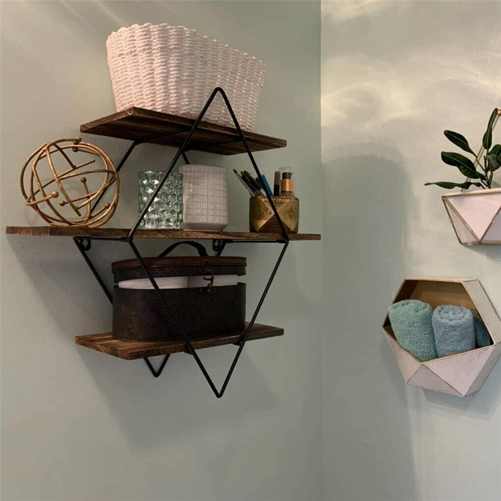 Rustic Wooden Floating Shelves