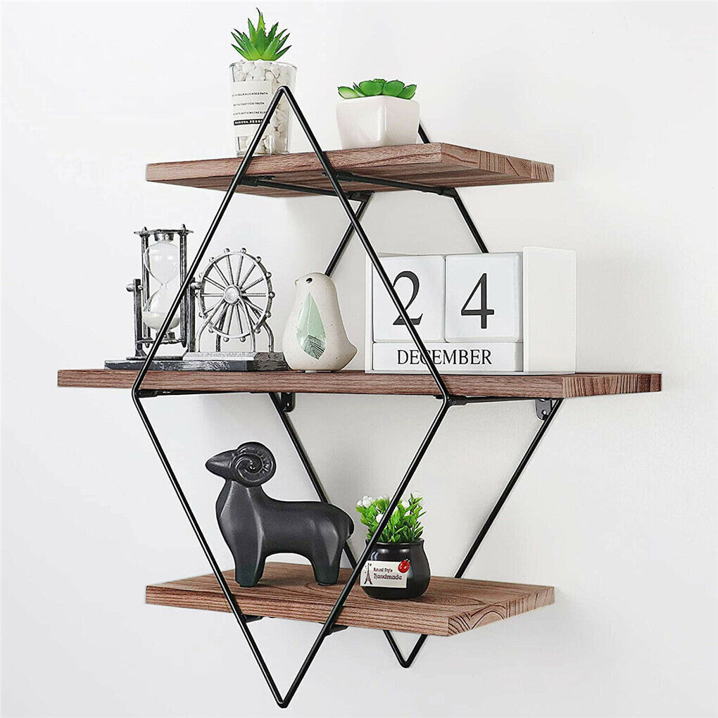 Rustic Wooden Floating Shelves