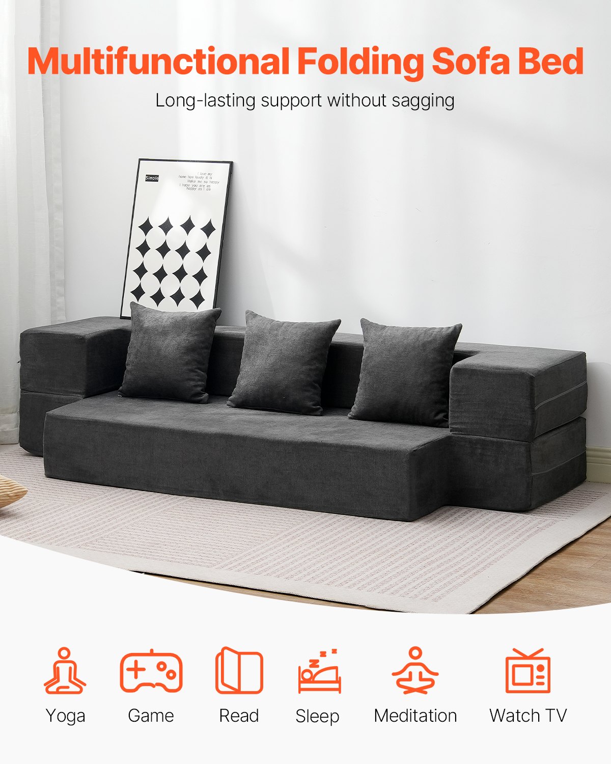 3-in-1 Folding Sofa Bed