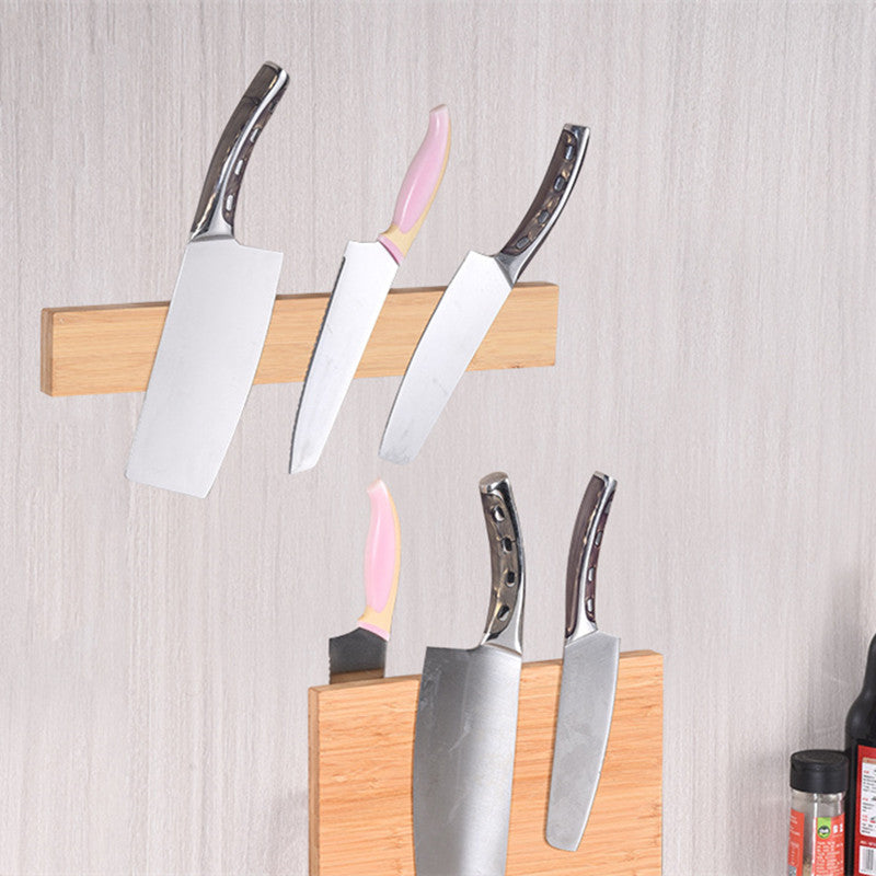 Magnetic Bamboo Knife Holder