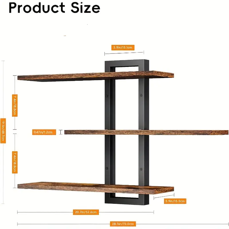 Wall Shelves With Foldable Brackets